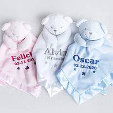Snuttefilt med namn - Softy - Ljusblå