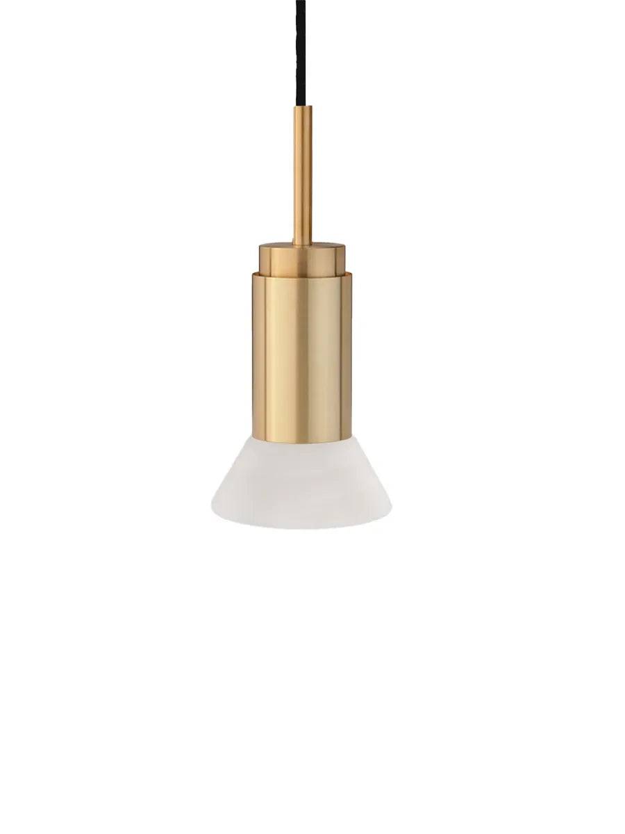 Donya ONYX Trapeze, white fra Anour Brushed Brass - Jacobsen Plus