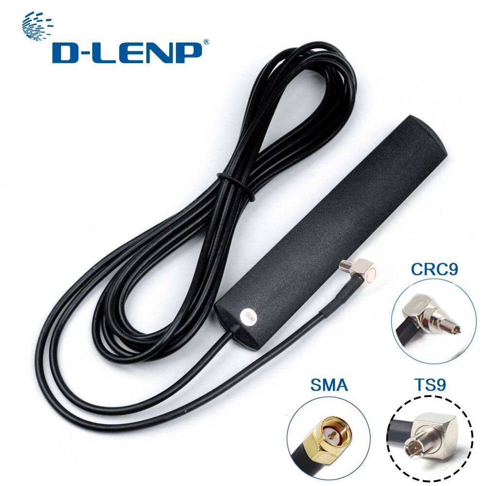 Dlenp 3 dbi gsm antenn med sma hane / ts9/ crc 9 kontakt gsm antenn rg174 med 2.5m längds kabel - Sma