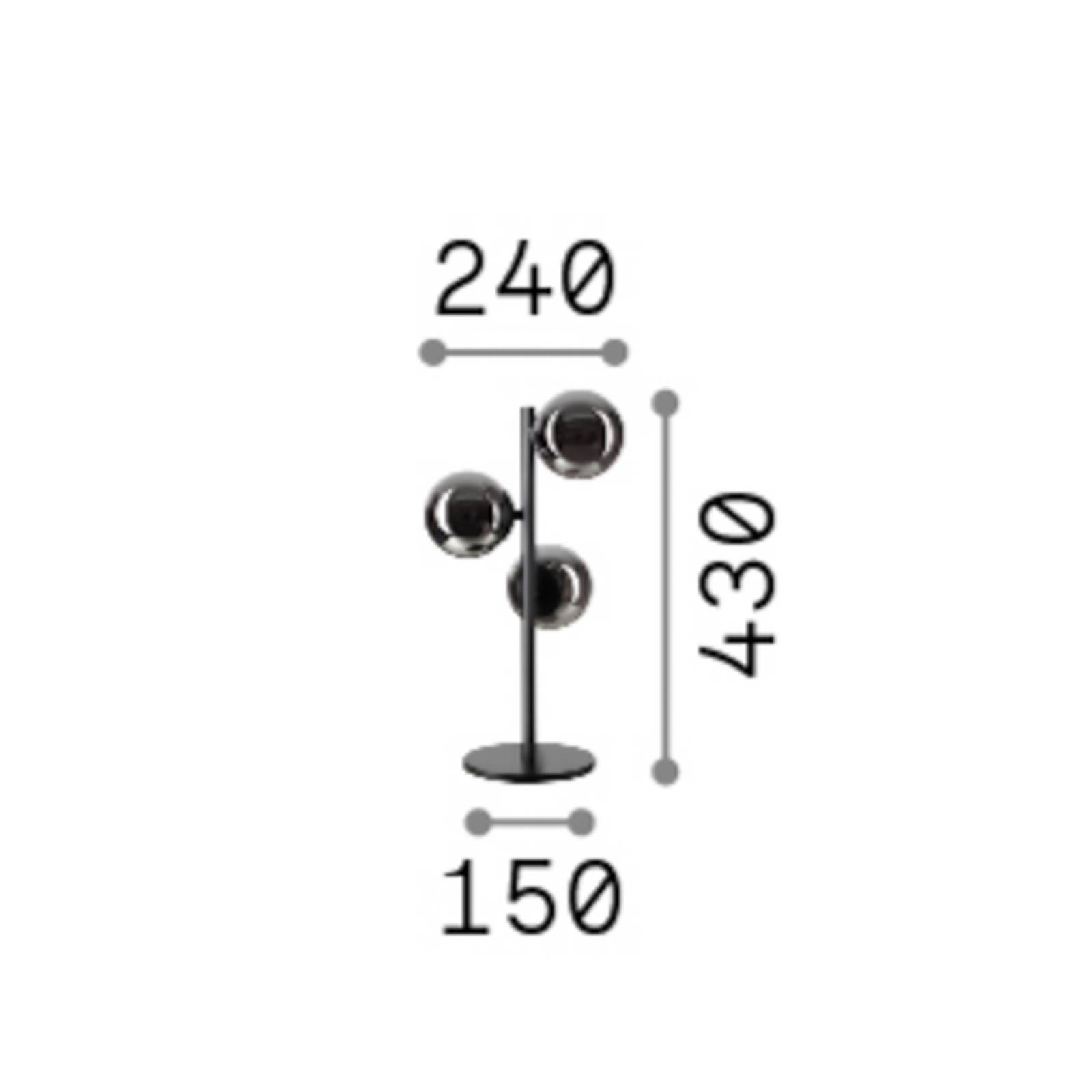 IDEAL LUX Bordslampa Perlage, Mässing / guld, Vardagsrum / matsal, Metall, Bordslampa