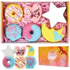LOPHE Bath Bombs presentset, 12 st kolsyrade bubbelbadbomber, naturliga handgjorda ekologiska badbomber utan fläckar med eterisk olja, bubbelbadspresent för kvinnor, män, pojkar och flickor