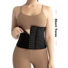 ATBUTY 9 inches Short Torso Sport Girdle Underwear Women 9 Steel Bones Latex Waist Trainer Corset Private Label