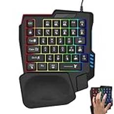 mivceklw Enkel handhållen tangentbord, professionellt tangentbord, mobil spelkontroll, programmerbart tangentbord, kompakt speltangentbord, professionell spelkontroll, mekaniskt speltangentbord,