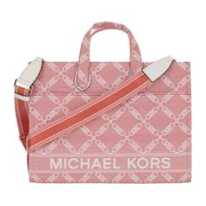 Michael Kors, Taske, Dame, Rød, ONE SIZE, Bomuld, Canvas Tote Bag med Logo Detaljer
