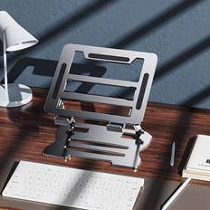 TEMU Aluminum Laptop Stand - Portable Folding Cooling Fan, Ergonomic For Ventilation, , Keyboard , And Portable Accessory