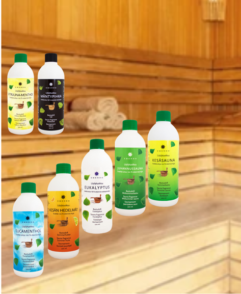 Sauna dufte surprise pakke med 10 stk. x 500 ml - assorteret fra Emendo