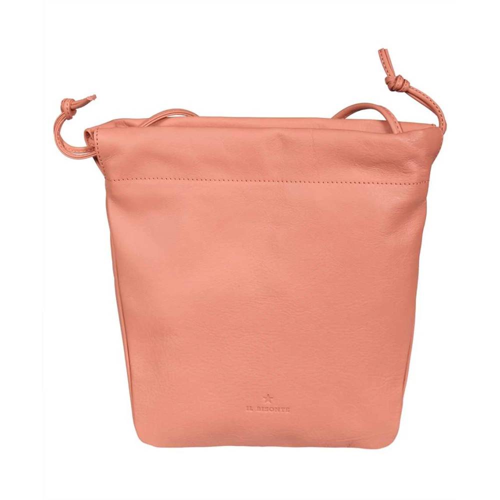 Il Bisonte Snørelæder Crossbody Taske - Tasker - Dame - Lyserød - ONE SIZE - Læder