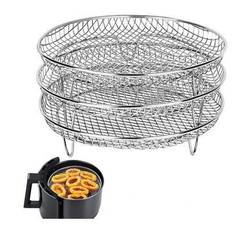 3st Air Fryer Rack Airfryer Korg Fack Rostfritt stÃ¥l - Round