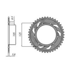 Bakdrev sunstar - 420 oem stål 53 naturlig