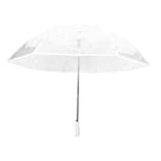 SMATI Large Clear Golf Umbrella - Solid; Diameter= 124cm; Automatisk öppning; Paraply för män/kvinnor; För 2 personer; Vit kantfärg; Bröllopsparaply.