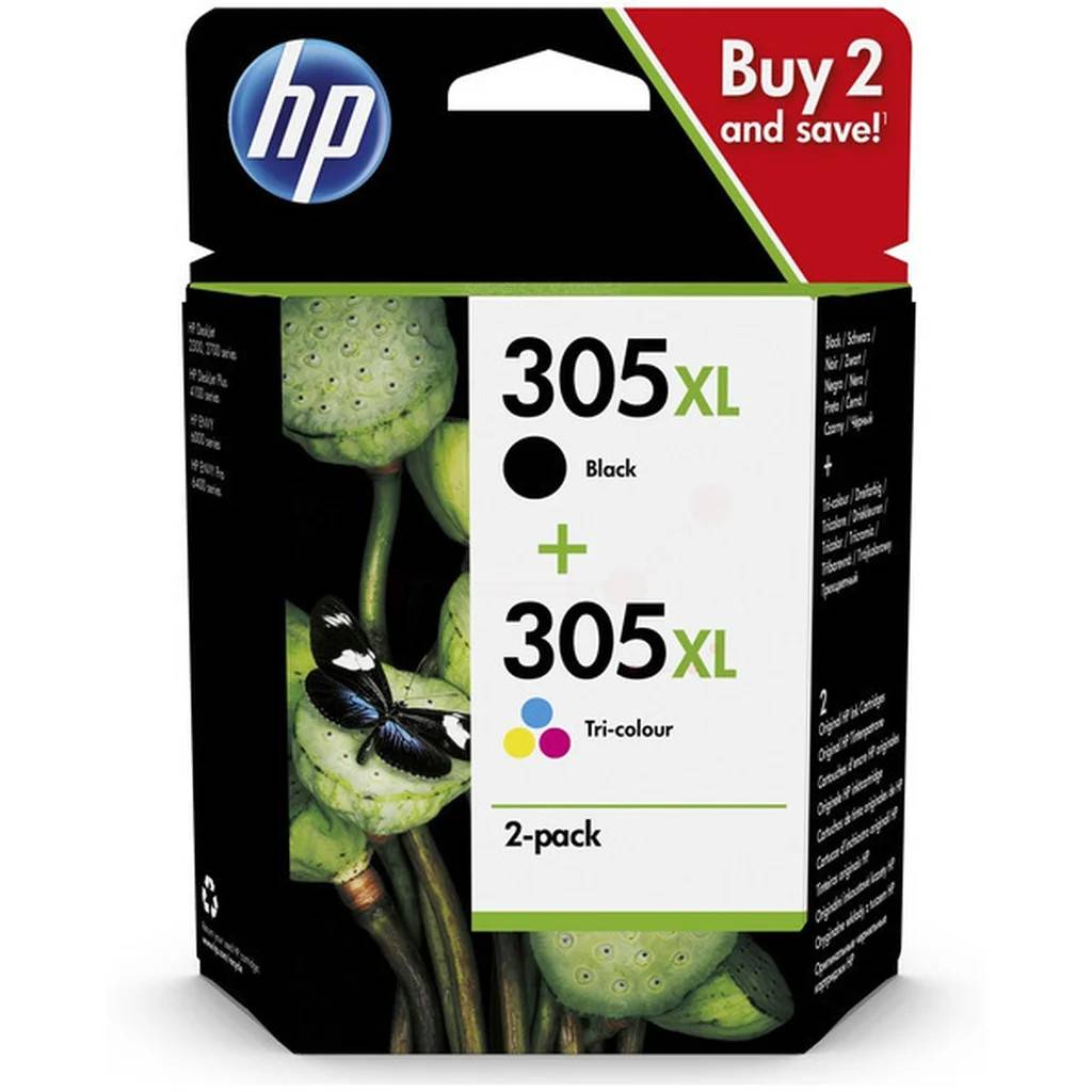 HP 305XL Multipack Svart & Färg 6ZA94AE