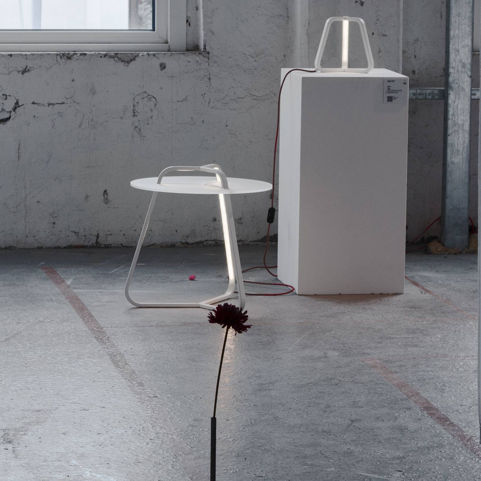 Martinelli Luce Designer bordlampe Toy, Hvid/opal, Stue/spisestue, Metal, Design