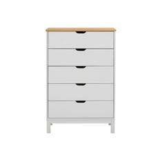 Byrå Potenza 76x39 cm 5 Lådor - Vit Hallbyrå