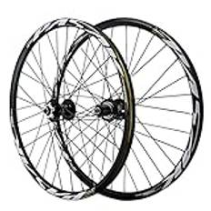 24" Mountain Bikes Hjulset Skivbroms Hjul Set BMX Mountain Bikes Fälg Quick Release Vikcyklar Hjul 32H Hub för 7/8/9/10/11/12 Speed Cassette 1886g (svart)