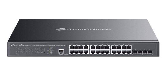 SG3428XMPP New Omada 24-Port Gigabit and 4-Port 10GE SFP+ L2+ Managed Switch with 16-Port PoE+ & 8-Port PoE++ 4x 10 Gbps SFP+ slots 8x Gigabit 802.af/at/bt PoE++ ports (Max 90 W PoE budget for each po