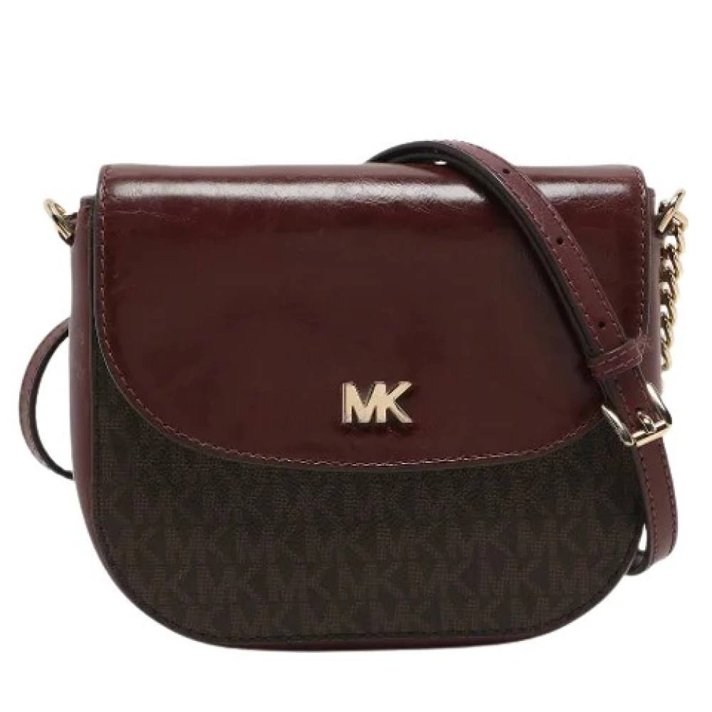 Michael Kors Pre-owned Pre-owned Coated Canvas Crossbody Taske - Vintage - Dame - Rød - ONE SIZE -