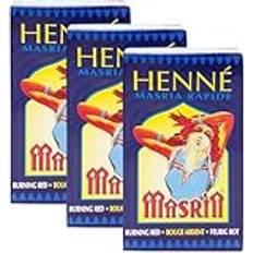 Set med 3 - henna hår - AUBURN 90 gram - Masria Hennedrog