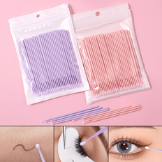 100 st Eye Makeup Remover Pads, Ultra Fin Makeup Eraser, Cleansing, Makeup Remover Pads, Eye Frans Cleansing Sticks - Multifärgad