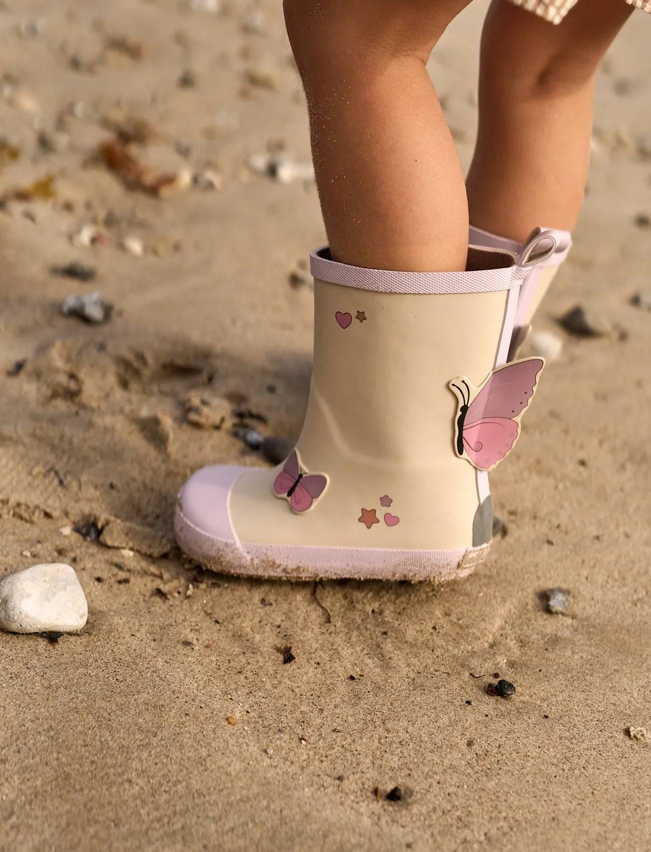 mikk-line Wellies Butterfly - Barefoot - Cream - 23