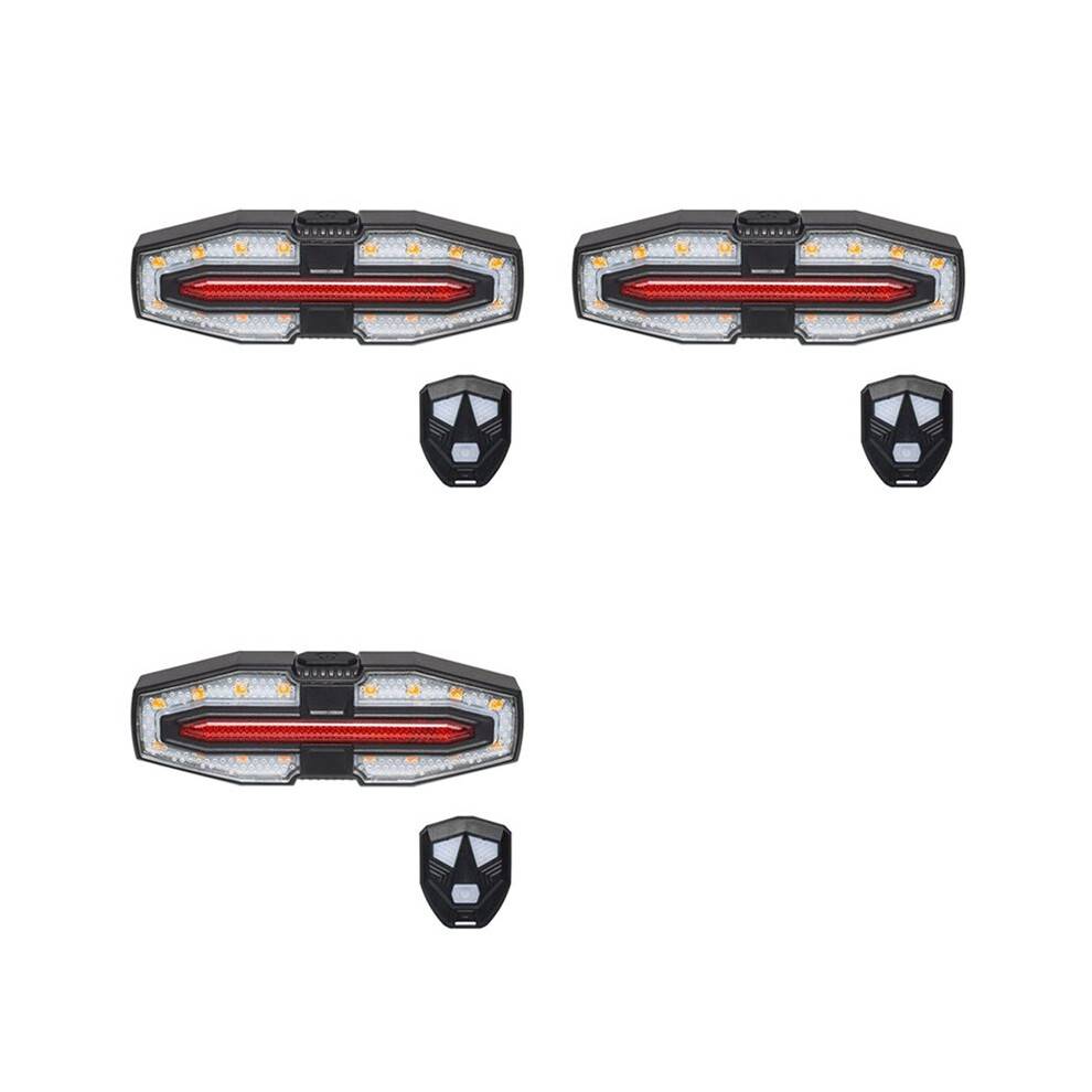 3X New Bicycle Turn Tail Light Night Riding Turn Light Mountain Bike Tail Light Warning Light Riding Equipment