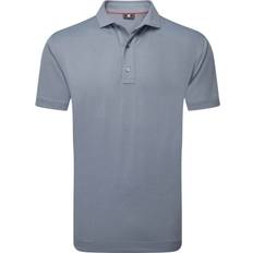 FootJoy Etched Texture Print Lisle Herre Poloshirt - Grey - Str. L