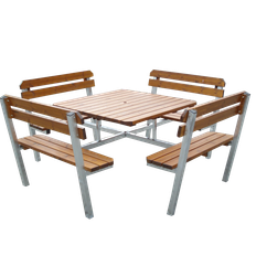 Eden Wood Quattro EW 0946-6P Picknickbord Brun