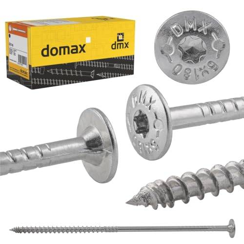DMX – Tallrikshuvudskruvar 6 x 80, 100-pack, Träskruvar, Torx-skruvsats
