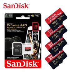 SANDISK A2 U3 Micro SD-kort 32GB 64GB 128GB 256GB Extreme PRO UHS-1 UHD 4K för SD-adapter - Svart (32G,64G,128G,256G)