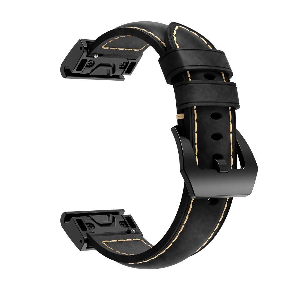 Garmin Forerunner 970 Armband i äkta läder, Svart