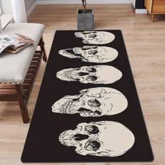 1Pcs Gothic Skull Print Kitchen Rug Anti-Fatigue Kitchen Rug Waterproof Non-Slip Rugs Set Runner Rug Bedside Rug Absorbent Carpet For Kitchen 40*60cm