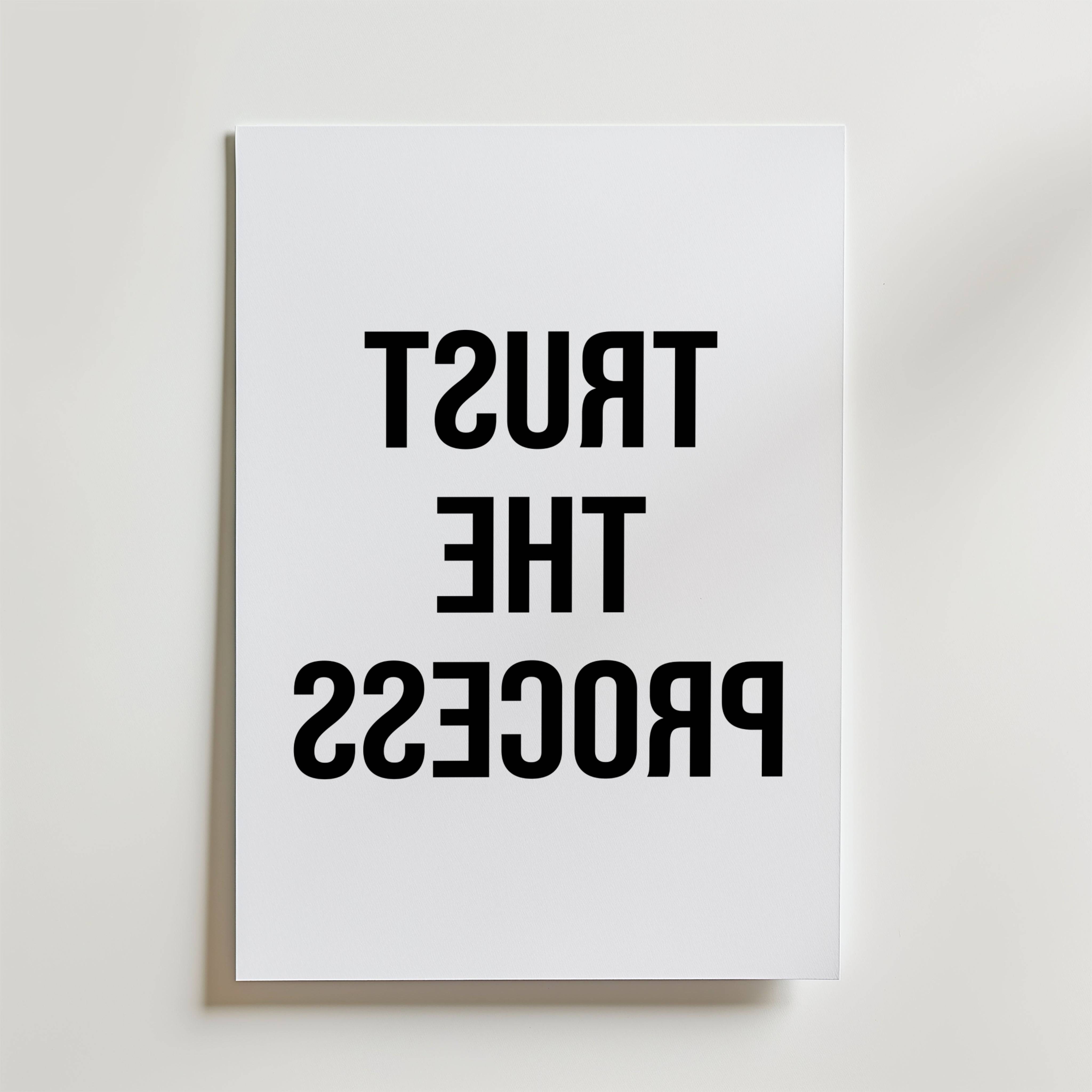 Trust The Process (Mirror Edition) Poster - Premium Canvas 21x30 cm