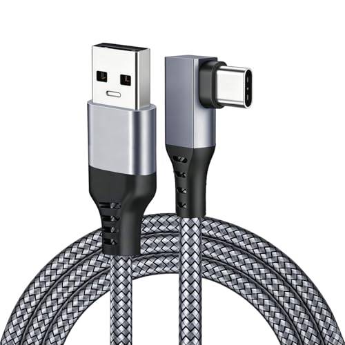3-meters Link-kabel för Oculus/Meta/Quest 3S/3/2/1/Pico 4 Pro, USB 3.1 till USB C Link-kabel, höghastighetsdataöverföring, snabb laddning 60 W 3 A, kompatibel med PC Steam VR-tillbehör
