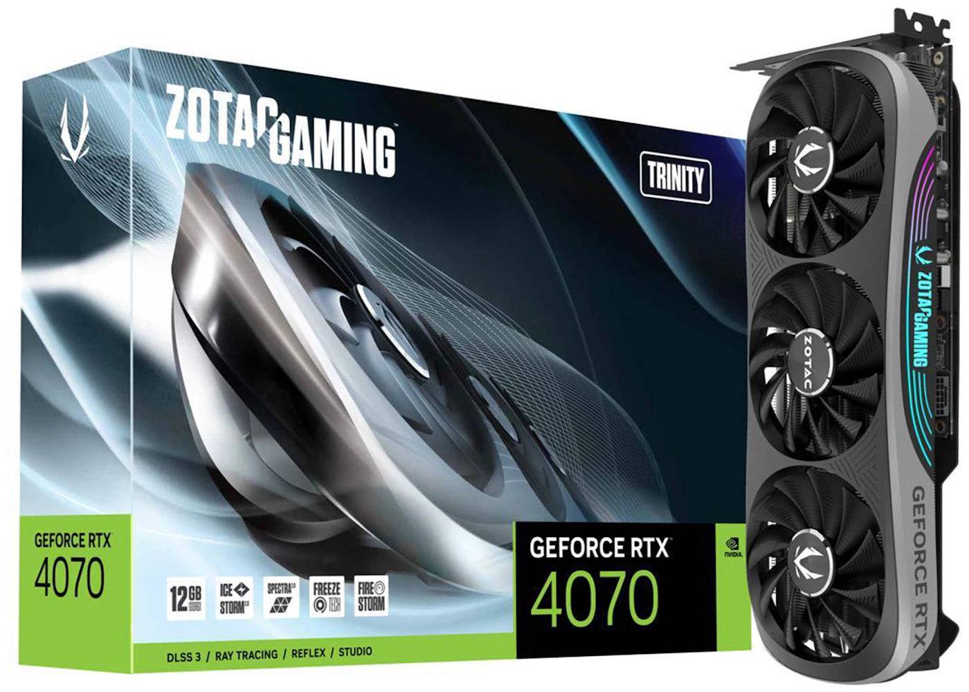 NVIDIA ZOTAC Gaming GeForce RTX 4070 Trinity 12GB Graphics Card ZT-D40700D-10P - One Size (One Size)