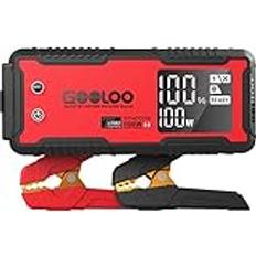 GOOLOO GT4000S Starthjälp 4000A Peak bilstartare (alla bensinmotorer, upp till 10,0 l dieselmotor) SuperSafe 12V litium, bilbatteri booster pack, bärbar powerbank med USB snabbladdning och typ C-port