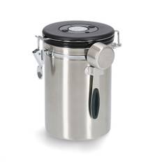 Zeller Lufttæt kaffedåse med ske - 1700ml. - Rustfrit stål