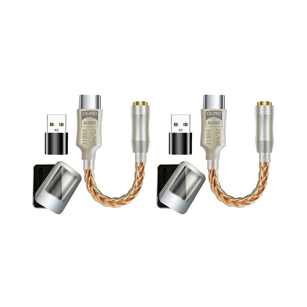 2X CX31993 HiFi DAC Type C to 3.5mm Headphone Amplifier Audio Decoder IEM AMP Mobile Phone Adapter with USB Adapter B
