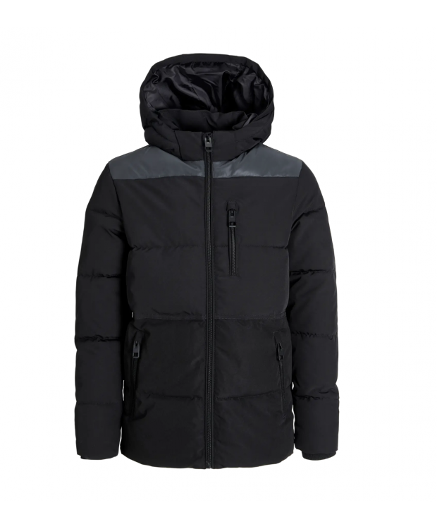 JACK & JONES MINI pufferjakke i sort til drenge