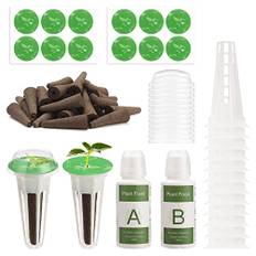 Seed Pods Kit för Aerogarden, Grow Anything Kit för Hydroponics, Plant Pod Kit A&B Solid Plant Gödsla med Grow Baskets, Odla Svampar, Grow Domes och Etiketter, Hydroponic Garden Accessories(12 st)