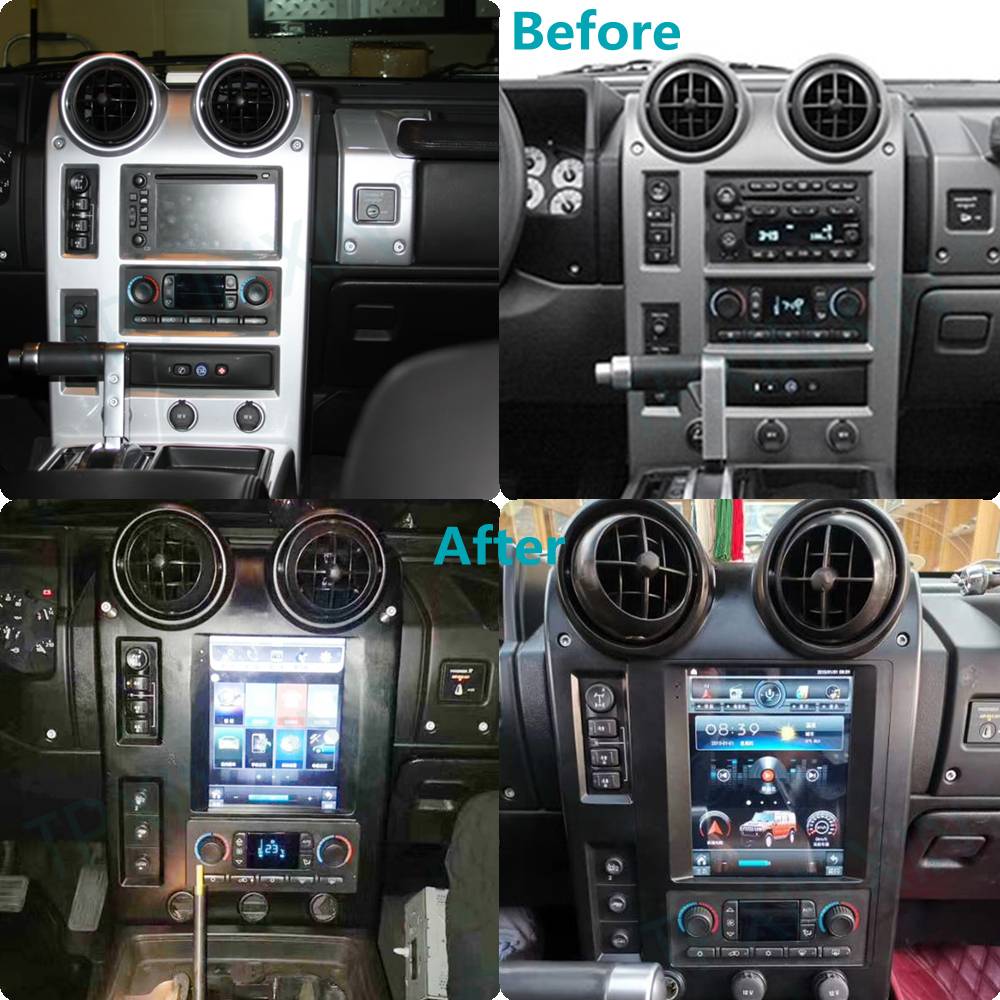For Hummer H2 2004 - 2008 Android Car Stereo Car Radio with Screen Vertical Radio Multimedia Player Car GPS Navigation Head Unit