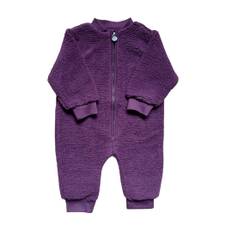 Teddy køredragt - Aubergine - 80/9-12M