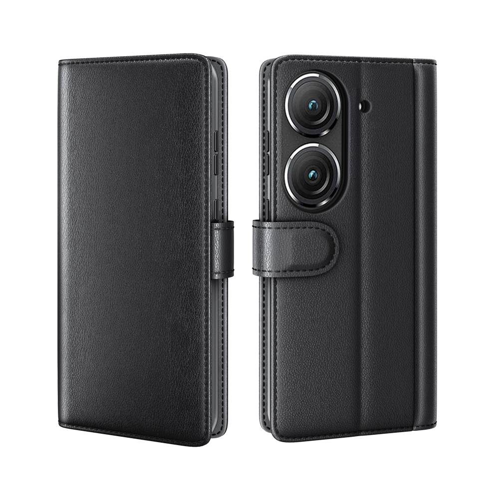 Äkta Läderfodral Asus ZenFone 10 Svart