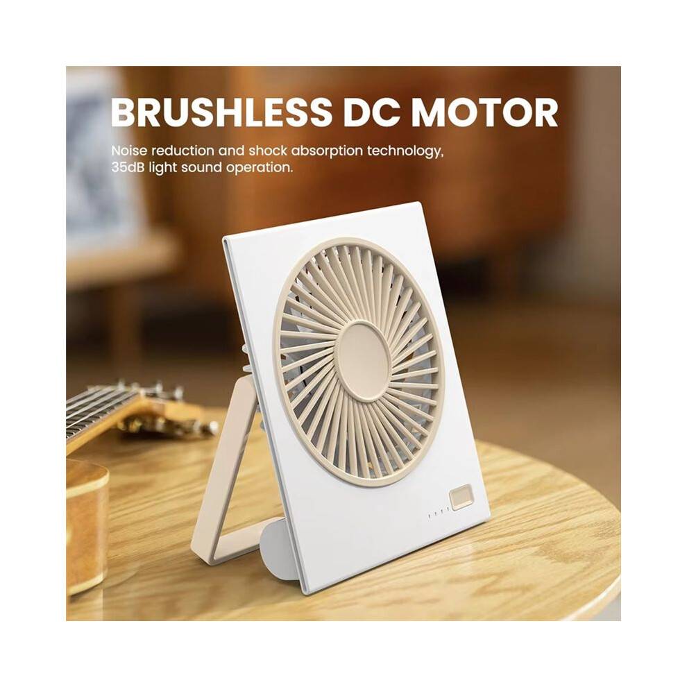 Desk Fan Portable USB Rechargeable Fan Portable Fan for Camping 4 Speeds Quiet Table Personal Fan Wall Mounted B