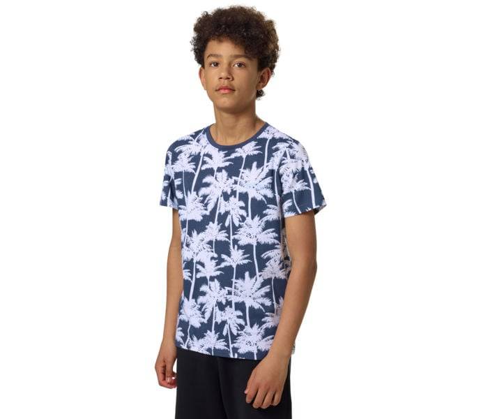Miami JR t-shirt, BLUE AOP, Barn, 158-164