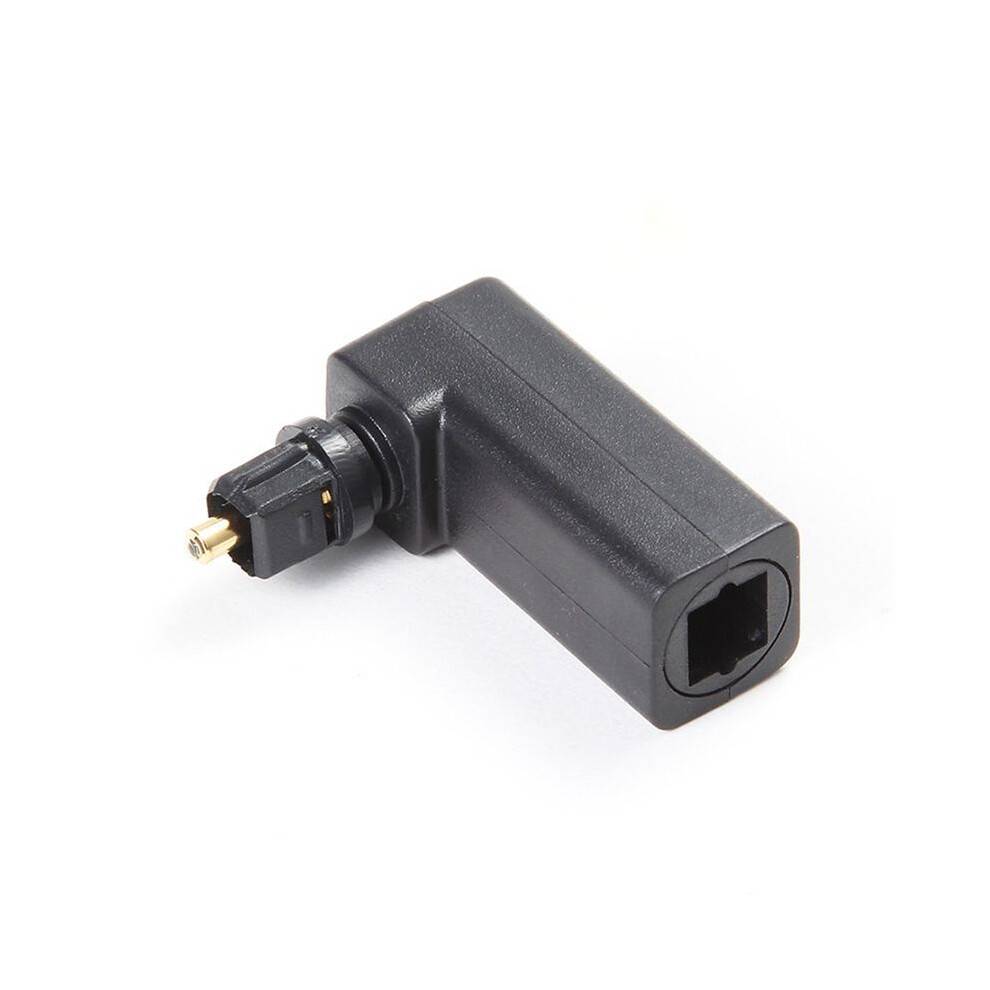 1Pcs Toslink 90 Degree Optical Audio Cable Adapter Male to Female Right Angle 360 Rotates PC TV DVD Stereo Optical Cable