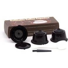 1/3/5/8 st plastkaffefilter påfyllningsbara kaffekapslar för dolce gusto kaffekapslar kök kaffetillbehör återanvändbara filter - Brun 3 st