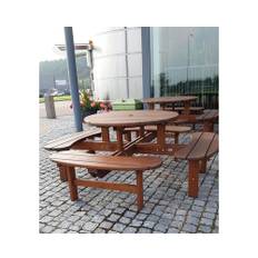 Picknickset EDEN WOOD Rondo Ø200 oljad