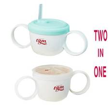 TGM two-hand straw cup/snack cup/two functions, mint, 1 piece