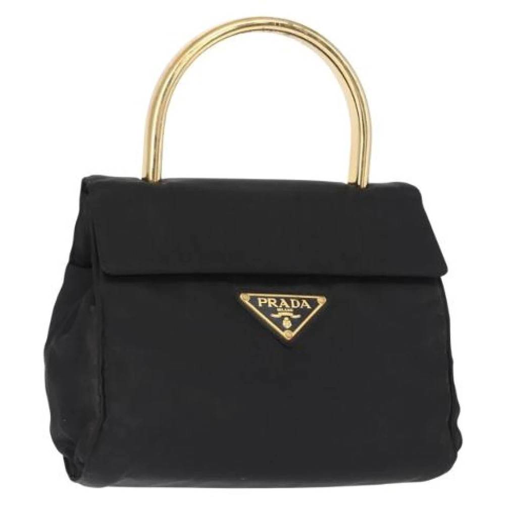 Prada Vintage Pre-owned Vintage Nylon Håndtaske - Vintage - Dame - Sort - ONE SIZE - Nylon