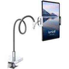 Lamicall Svanhals Surfplattehållare, Flexibelt Fäste för Säng - Lazy Arm 360 Justerbart Stativ Klämma Fäste för iPad Pro 12.9, 11, 10.5, 9.7, iPad Air mini 2, 3, 4, Switch, iPhone, andra Surfplattor