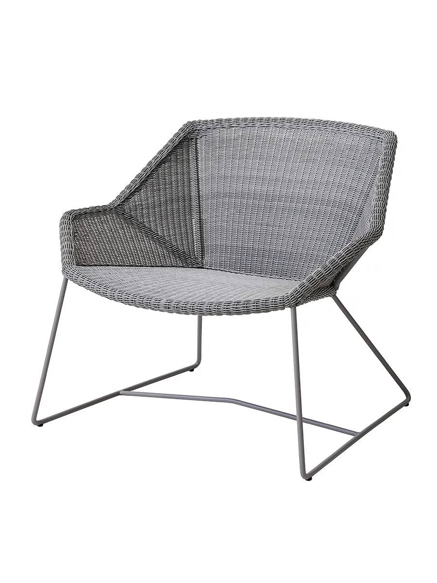 Breeze Loungestol fra Cane-line Light grey / Ingen hynde - Jacobsen Plus